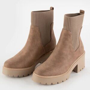 DOLCE VITA Tyler Sweater Knit Womens Boots - MUSHROOM